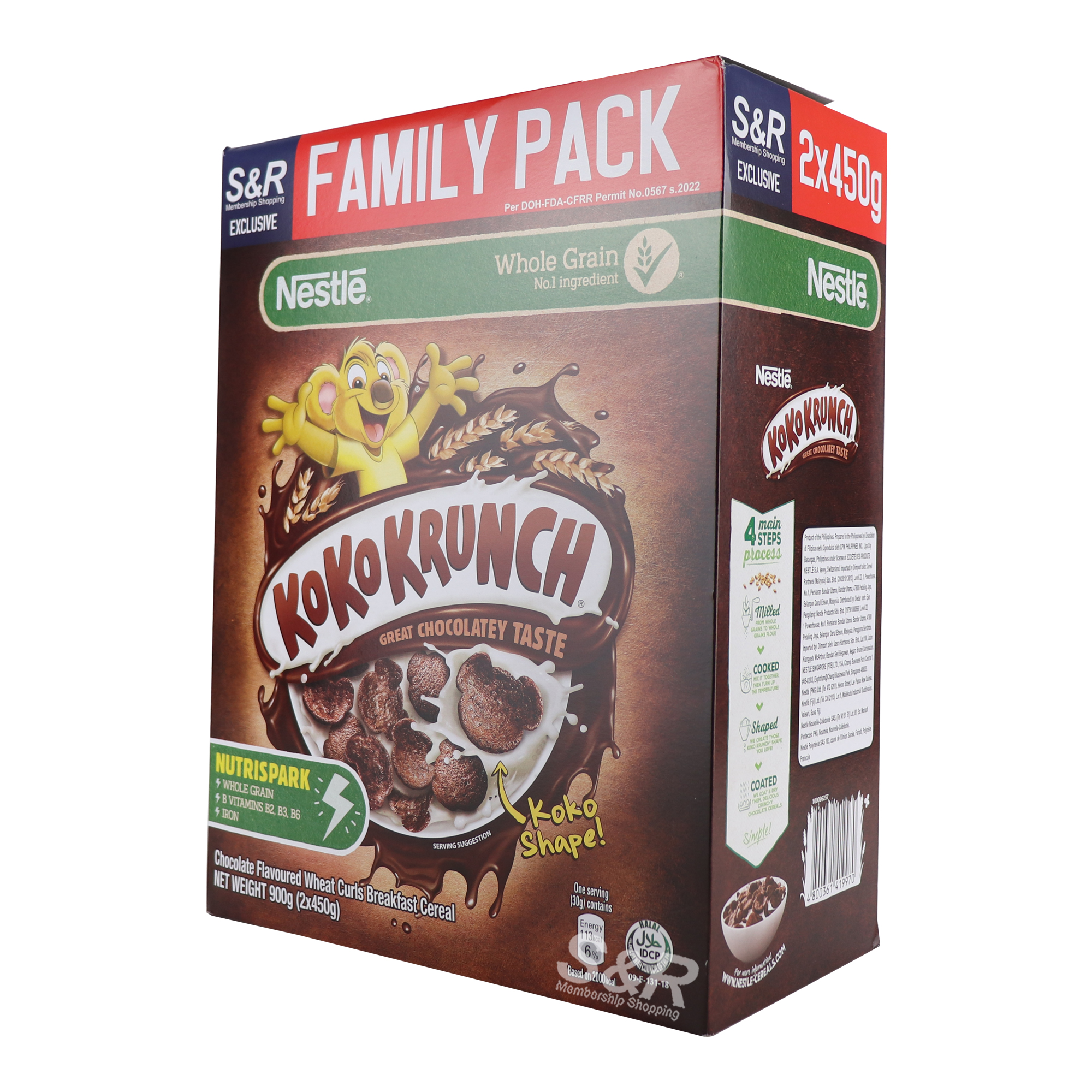 Koko Krunch Whole Grain Chocolate Cereal 900g